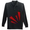 Long Sleeve Silk Touch Polo with Pocket Thumbnail